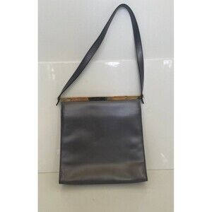 GUCCI TOM FORD era Vintage Grey Flap Leather Shoulder Bag